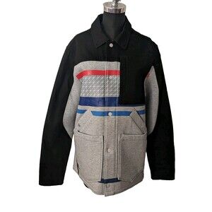 UAS Under Armour Gray Blue Coat Jacket Olympics Seen On Stephen Curry Medium USA
